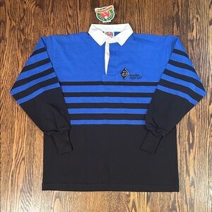 Vintage Rugby Blue and Black Men's Crewneck